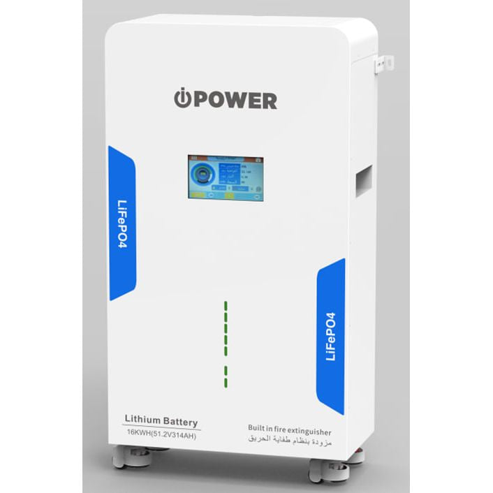 iPower 51.2V 314Ah Solar Battery (LiFePO4), 16.08kWh Storage, Built-in BMS, Wi-Fi, RS485/CAN/RS232, Parallel up to 15