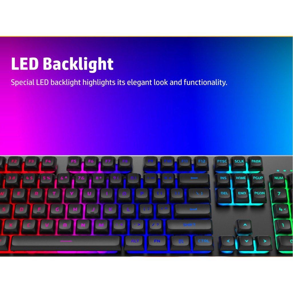 لوحة مفاتيح USB للألعاب LED HP K500Y / EN