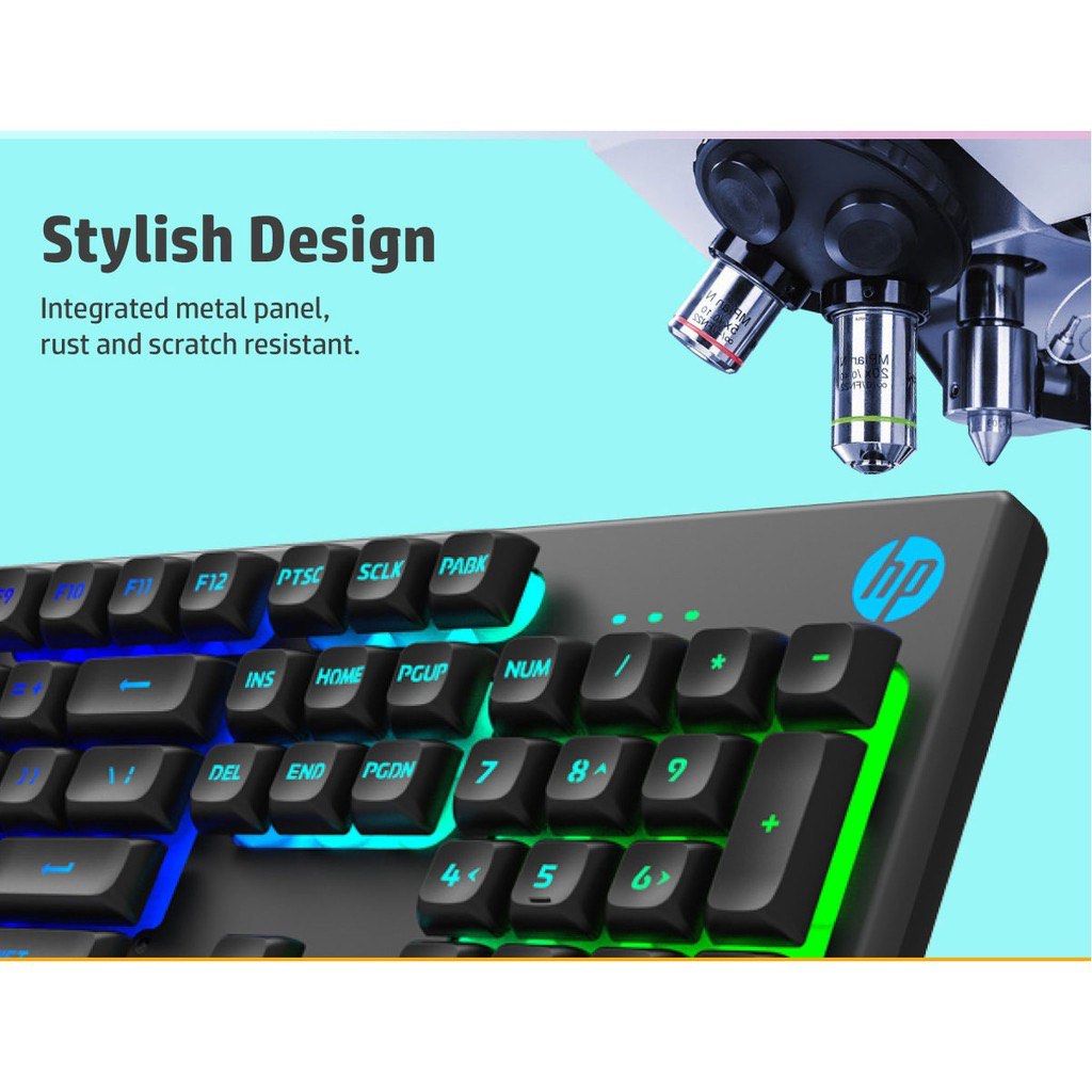 لوحة مفاتيح USB للألعاب LED HP K500Y / EN