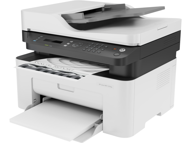 HP Laser MFP 137fnw All-in-One Printer – Print, Scan, Copy, Fax, 21 ppm, 1200×1200 dpi, 40-Sheet ADF, Wi-Fi, Ethernet, Mobile Printing