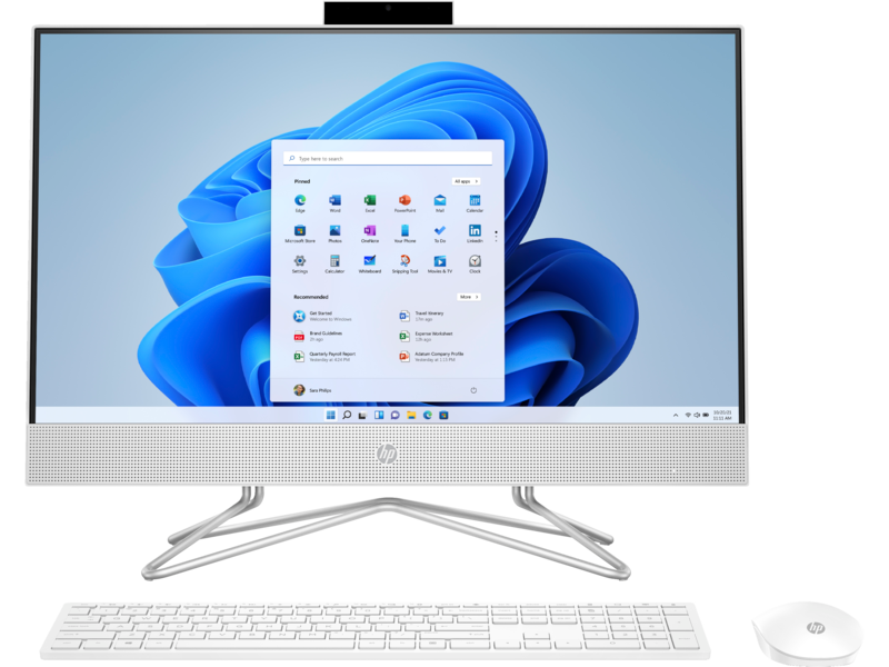 HP 24-cb1025nh 23.8" All-in-One - Core i5-1235U - 8GB RAM - 512GB SSD - Shared - WIN PRO K(Starry White)