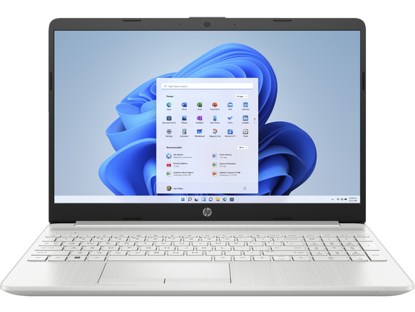 HP 15-dw4011nia  15.6" Laptop - Core i7-1255U- 16GB RAM - 256GB SSD + 1TB HDD - MX550 2GB - DOS (Natural silver)