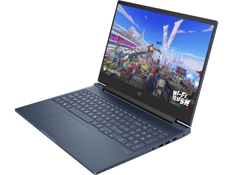 كمبيوتر محمول للألعاب Victus 16-r1039ne مقاس 16.1 بوصة وتردد 144 هرتز - معالج Core i5-14500HX - ذاكرة وصول عشوائي (RAM) سعة 16 جيجابايت - قرص SSD سعة 512 جيجابايت - بطاقة رسومات RTX 4050 سعة 6 جيجابايت - نظام تشغيل Windows Pro K (أزرق عالي الأداء)