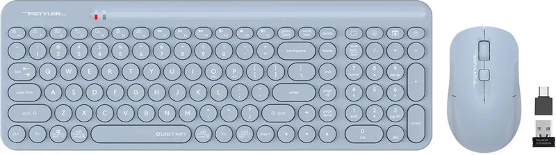 A4tech Fstyler FG3300 Air QuietKey 2-Zone Wireless Keyboard Mouse Combo Set