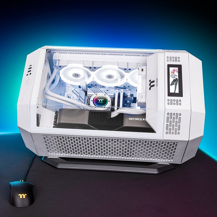 Thermaltake Tower 300 Micro-ATX Case; 2x140mm CT Fan Included; Support Up to 420mm Radiator; Optional Chassis Stand Kit Allows Horizontal Display