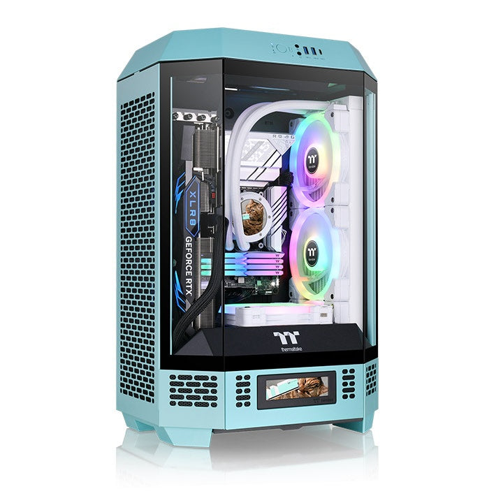 Thermaltake Tower 300 Micro-ATX Case; 2x140mm CT Fan Included; Support Up to 420mm Radiator; Optional Chassis Stand Kit Allows Horizontal Display