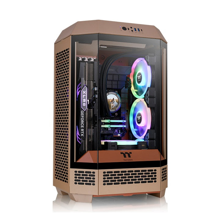 Thermaltake Tower 300 Micro-ATX Case; 2x140mm CT Fan Included; Support Up to 420mm Radiator; Optional Chassis Stand Kit Allows Horizontal Display