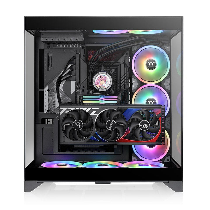 Thermaltake CTE E550 TG Mid Tower ATX Case; 3 Tempered Glass Panels; Hidden-Connector Motherboard Support; Three-Way VGA Installations; Dual Chamber Design