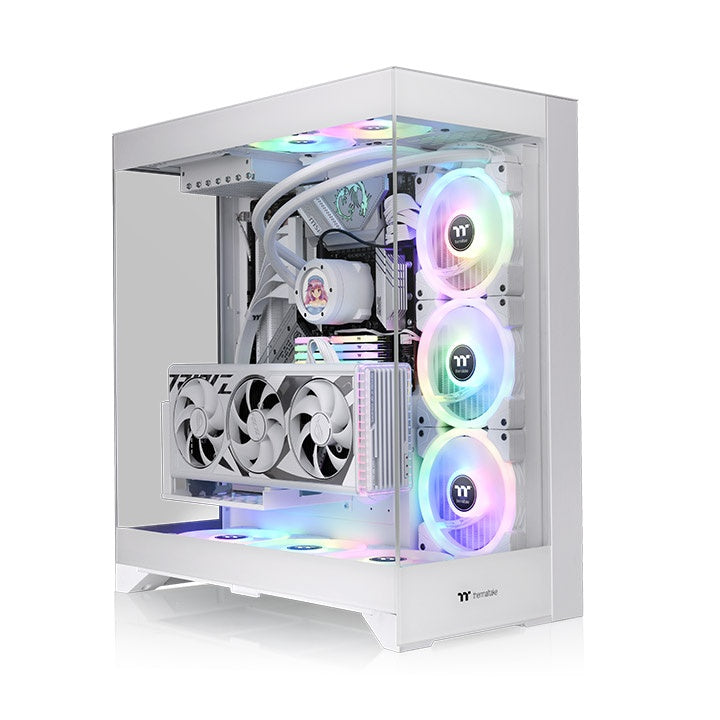 Thermaltake CTE E550 TG Mid Tower ATX Case; 3 Tempered Glass Panels; Hidden-Connector Motherboard Support; Three-Way VGA Installations; Dual Chamber Design