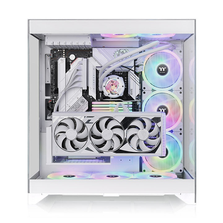 Thermaltake CTE E550 TG Mid Tower ATX Case; 3 Tempered Glass Panels; Hidden-Connector Motherboard Support; Three-Way VGA Installations; Dual Chamber Design