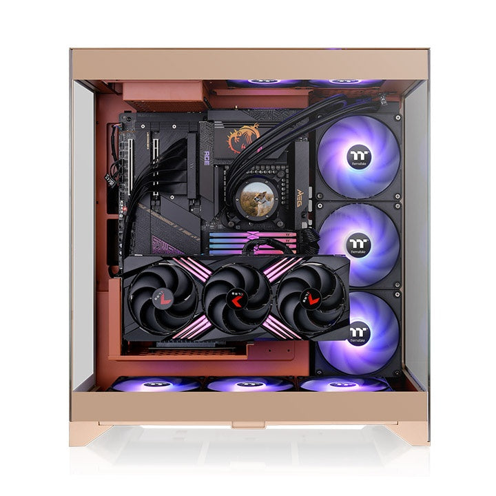 Thermaltake CTE E550 TG Mid Tower ATX Case; 3 Tempered Glass Panels; Hidden-Connector Motherboard Support; Three-Way VGA Installations; Dual Chamber Design