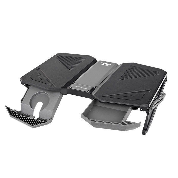Thermaltake “Massive Air” Notebook Stand – Adjustable (15°–45°), MagSafe Phone Holder, Drawer, Supports Up to 10 kg, 409×301×43 mm