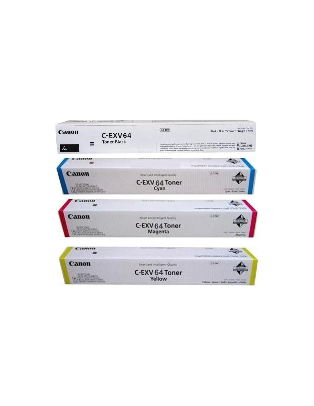 Canon C-EXV 64 Toner Set 4-Pack (Black, Cyan, Magenta & Yellow) – CMYK for Canon imageRUNNER ADVANCE DX C3900 Series Printers