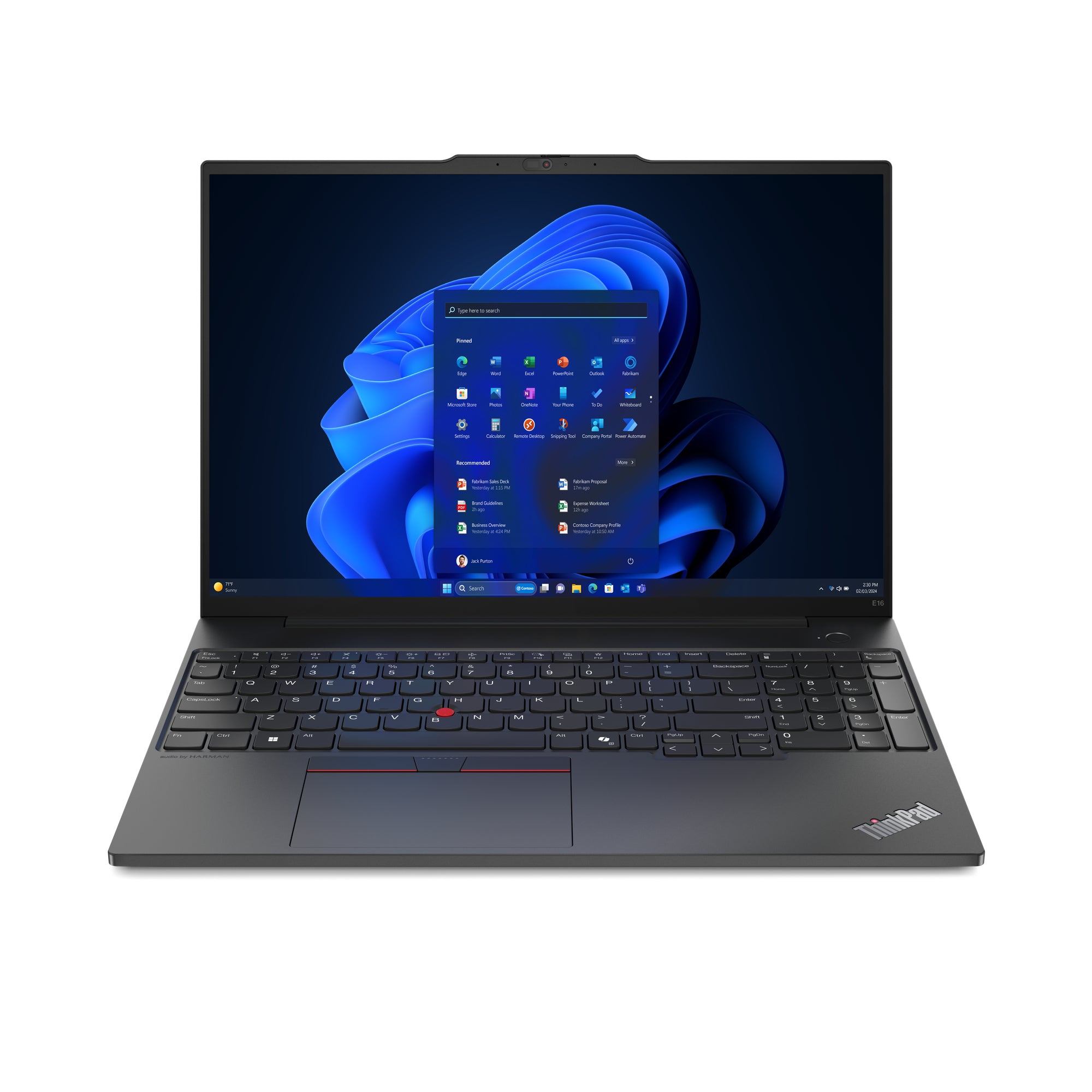 Lenovo ThinkPad E16 Gen 2 16" WUXGA - Core Ultra 7 155H - 16GB RAM - 512GB SSD - Shared - WIN 11 PRO K