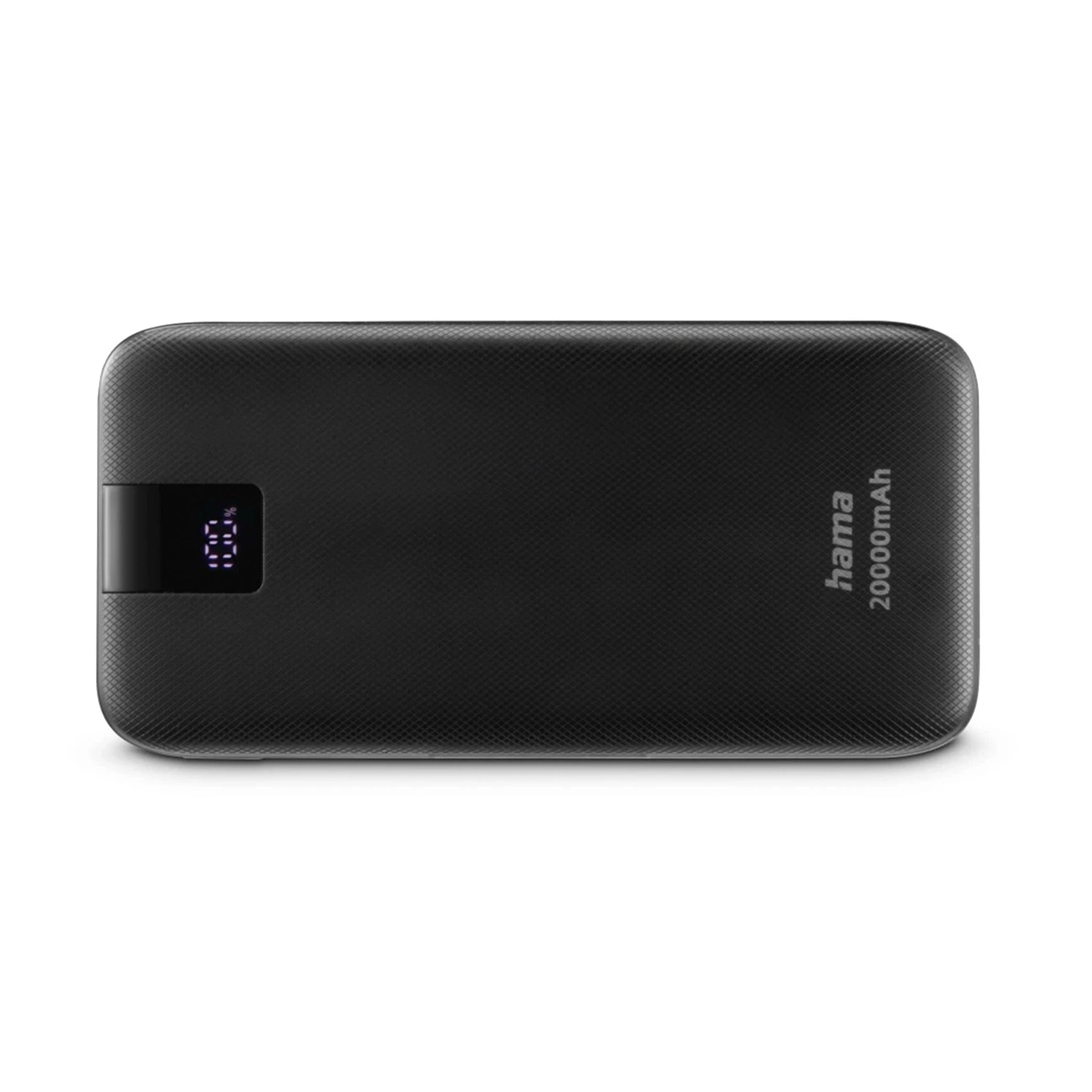 Hama PD-20 20000 mAh Power Pack – Fast Charging Portable Power Bank with 2× USB-C & USB-A Outputs, PD & Quick Charge Support, LED Display – Anthracite