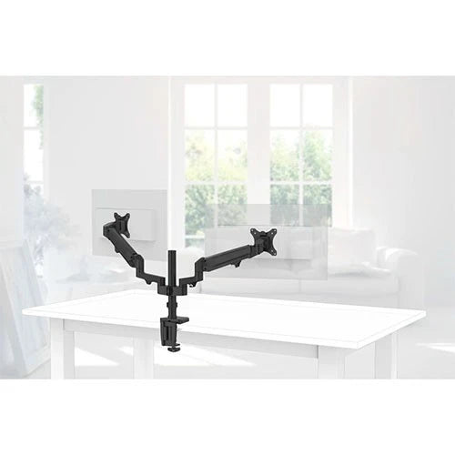 Hama Height‑Adjustable Gas Spring Monitor Holder – Swivel & Tilt Full‑Motion Desk Mount for 13″–32″ Screens, VESA 75×75/100×100, Cable Management & Ergonomic Design