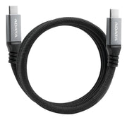 كابل ADATA USB-C إلى USB-C مغناطيسي ذاتي التنظيم بطول 100 سم - USB 3.2 الجيل الثاني بسرعة 10 جيجابت في الثانية، 100 وات/5 أمبير، شحن سريع بتقنية PD 3.0 وQC 3.0، بدقة 4K بتردد 60 هرتز، مضفر من النايلون