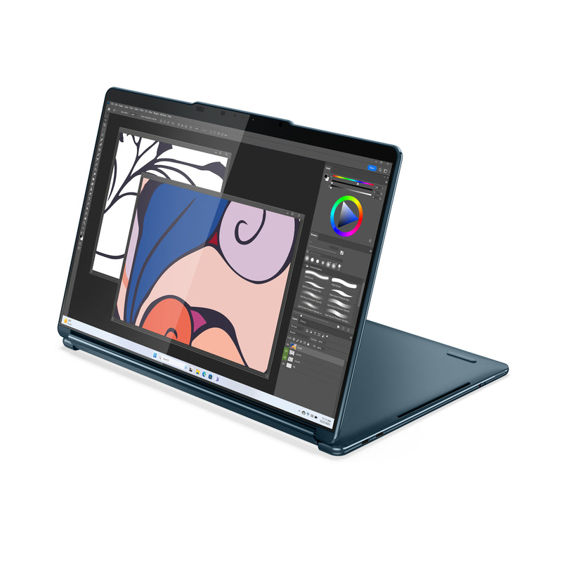 Lenovo Yoga Book 9 13IMU9 2x 13.3 بوصة 2.8K كمبيوتر محمول بشاشة لمس OLED - Core Ultra 7 155U - ذاكرة الوصول العشوائي 16 جيجابايت - 1 تيرابايت SSD - مشترك - ويندوز 11 (Tidal Teal)