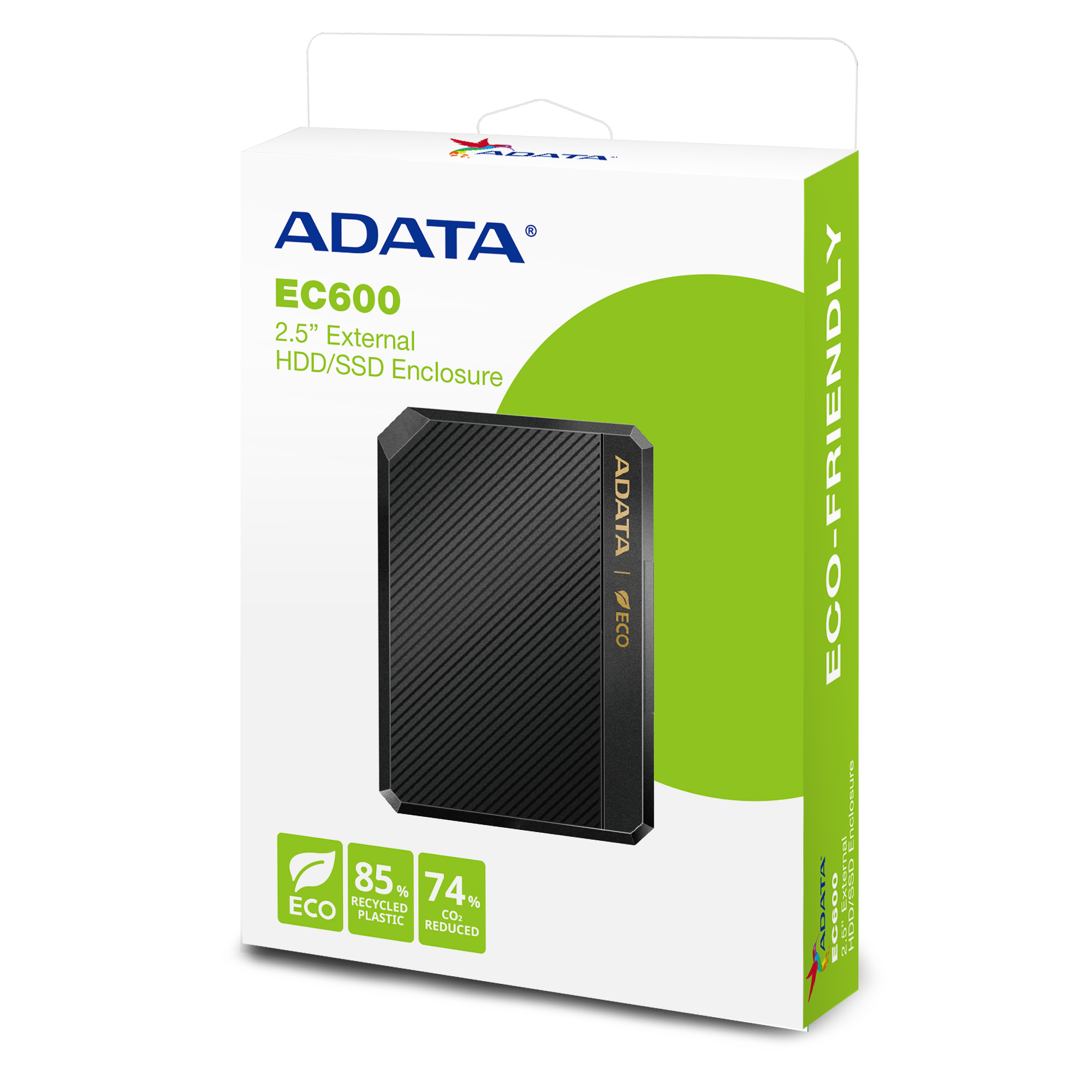 علبة ADATA EC600 الخارجية لمحرك الأقراص الصلبة/SSD مقاس 2.5 بوصة