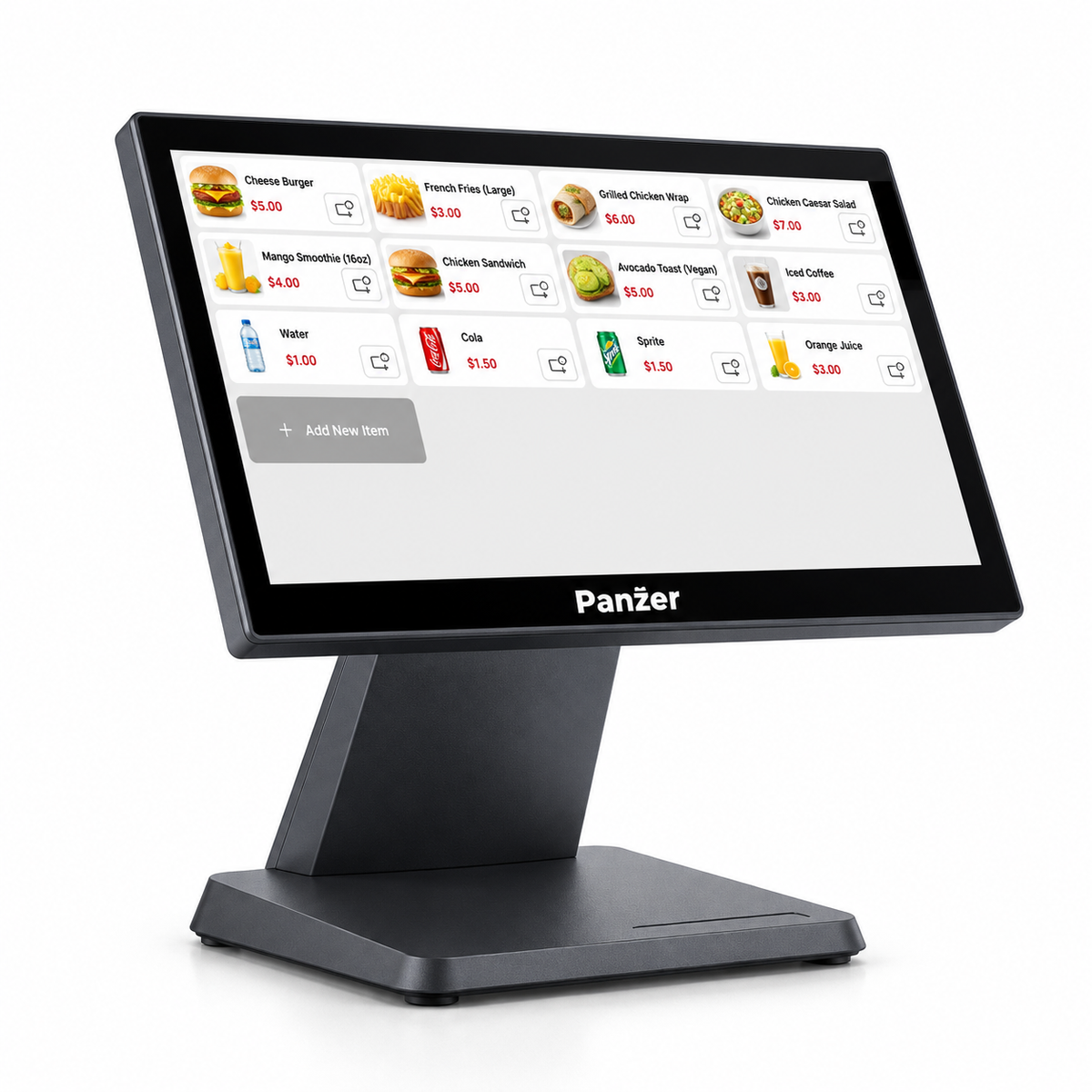 Panzer POS All-in-One Touchscreen Terminal – 15.6" HD Capacitive Touch Display, Intel Core i7 10th Gen, 8GB DDR3 RAM, 256GB SSD, 1366 x 768 Resolution, Industrial Grade POS System