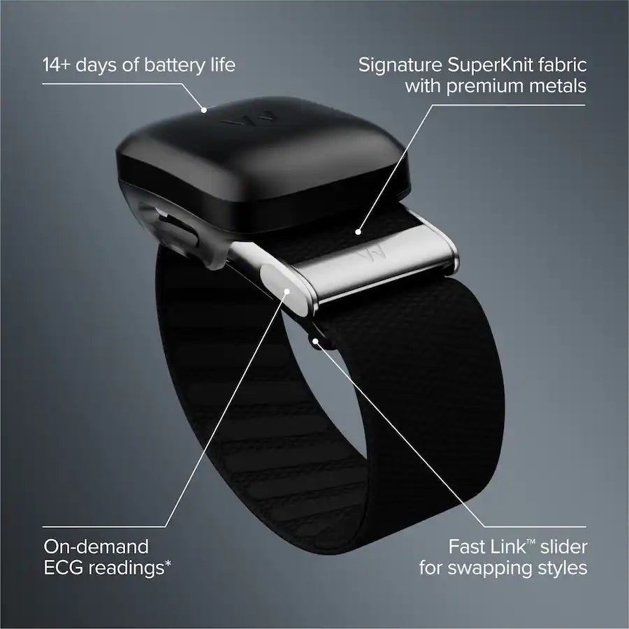 WHOOP MG Life Health & Fitness Tracker, 12-Month Membership, ECG & Blood Pressure Insights, Sleep, Stress & Recovery Tracking, 14+ Day Battery Life, Obsidian/Titanium