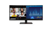 شاشة Lenovo ThinkVision P34w‑20 منحنية مقاس 34.1 بوصة بدقة WQHD IPS ودقة 3440×1440، و99% من ألوان sRGB، ومنفذ USB-C 100 وات PD، وKVM، وHDR10، وزمن استجابة 4 مللي ثانية، وتردد 60 هرتز