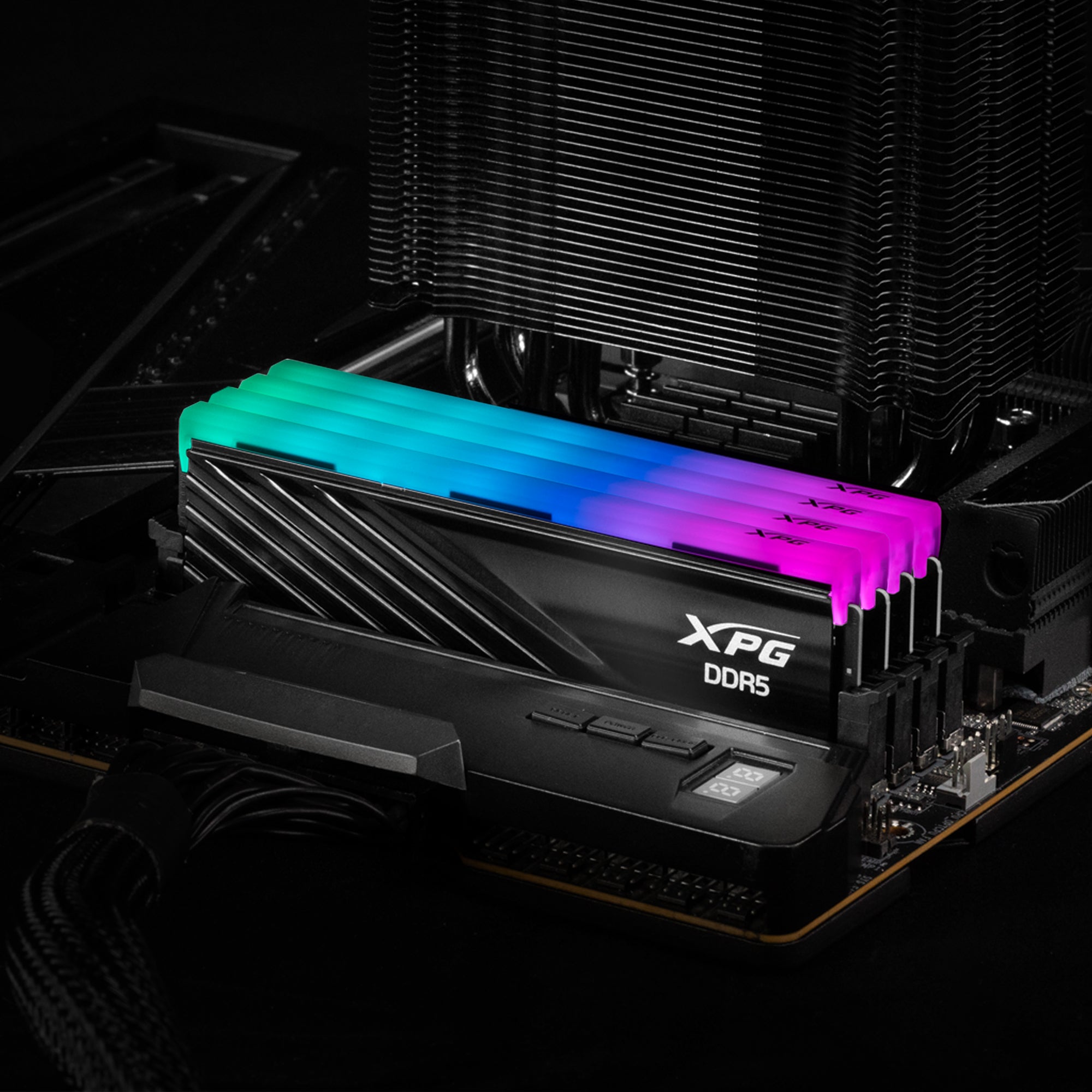 XPG LANCER BLADE RGB DDR5 Desktop Memory Kit 32GB (2×16GB) , 6000MT/s , Intel XMP 3.0 & AMD EXPO , Low-Profile RGB Gaming RAM , Black