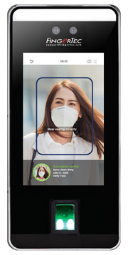 FingerTec Face ID 5 AI Facial Recognition Access Control with Fingerprint, Palm & Card, 2MP Camera, 6,000 Templates