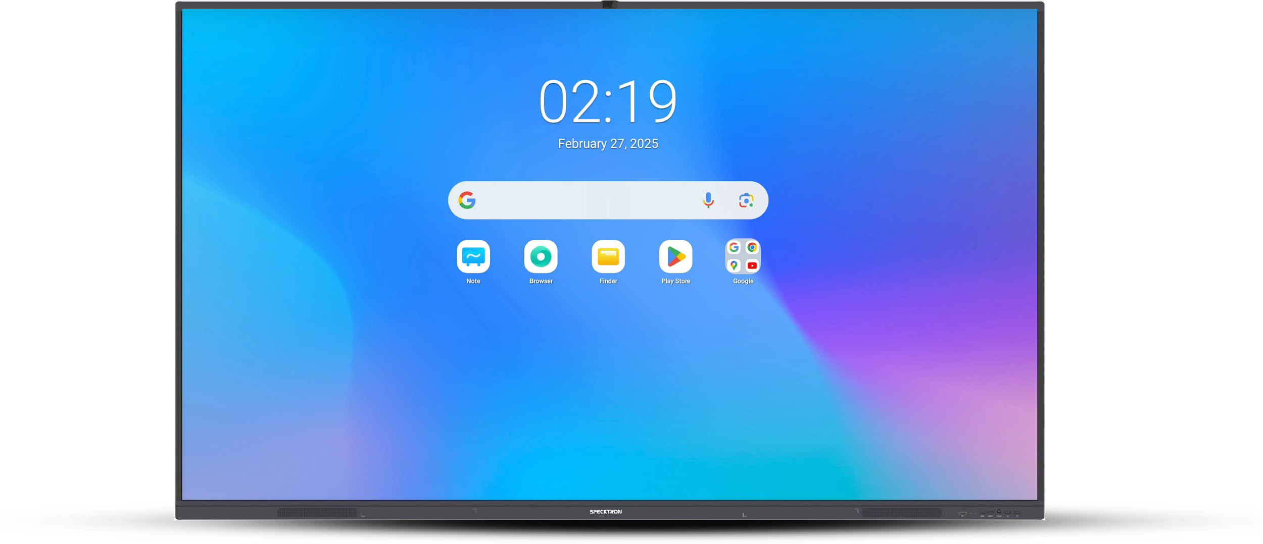 Specktron UDX-98S2 Pro شاشة تفاعلية 98 بوصة 4K، لمس 50 نقطة، أندرويد 14، Wi-Fi 6، نظام تشغيل مزدوج، سماعات 20 واط ×2، USB-C 65 واط – لوحة ذكية للفصول الدراسية والاجتماعات