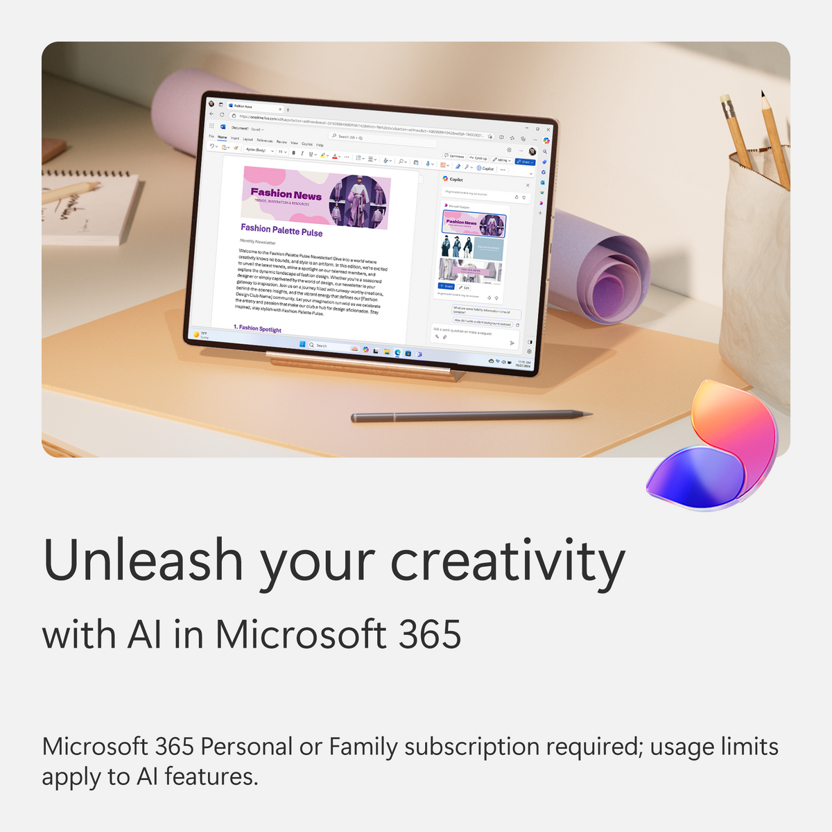 Microsoft 365 Personal – 1-Year Subscription, 1 User, AI-Enhanced Apps + Cloud Storage