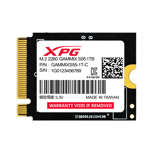 XPG GAMMIX S55 1TB PCIe Gen4 x4 M.2 2230 Solid State Drive