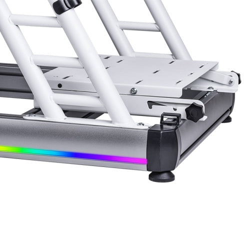 Thermaltake GR500 Racing Simulator Cockpit – Aluminum & Steel Frame, Fiberglass Bucket Seat, Adjustable Wheel & Pedal Mount, RGB Lighting