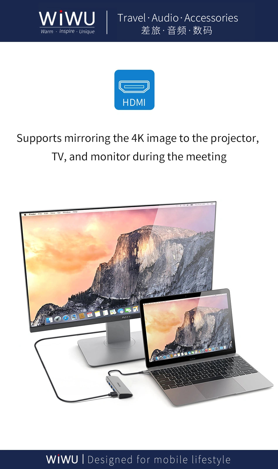 WIWU ALPHA 5 IN 1 USB-C HUB A531H - GRAY