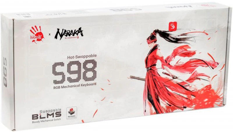 Bloody S98 Naraka Mechanical Switch Gaming Keyboard - BLMS Red Switch - English/Arabic Layout