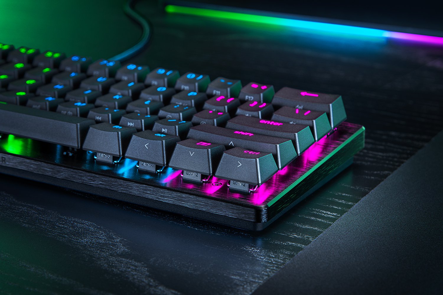 Razer Huntsman V3 Pro Mini – 60% Analog Optical Keyboard, Adjustable Actuation 0.1–4.0 mm, Rapid Trigger, Snap Tap, RGB