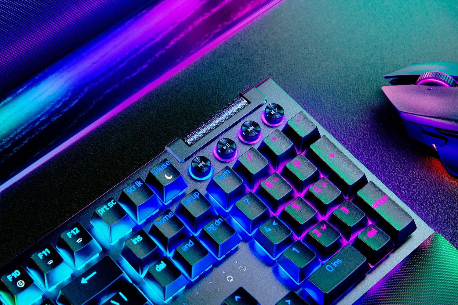 Razer BlackWidow V4 Pro Mechanical Gaming Keyboard – Yellow Switches, Chroma RGB, Command Dial, 8 Macro Keys, USB-C, Wrist Rest