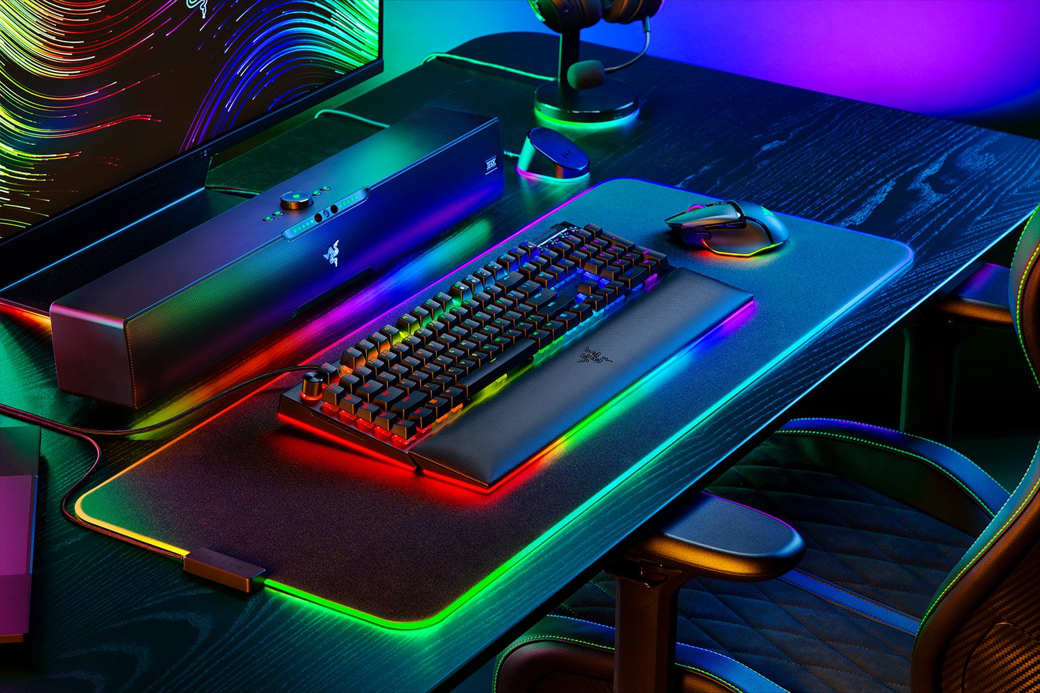 Razer BlackWidow V4 Pro Mechanical Gaming Keyboard – Yellow Switches, Chroma RGB, Command Dial, 8 Macro Keys, USB-C, Wrist Rest