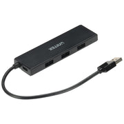 موزع USB 3.0 من UNITEK – موزع متعدد المنافذ USB-A بأربعة منافذ مع مدخل طاقة USB-C، مؤشر LED، تصميم مدمج، دعم شحن 5 فولت/2 أمبير