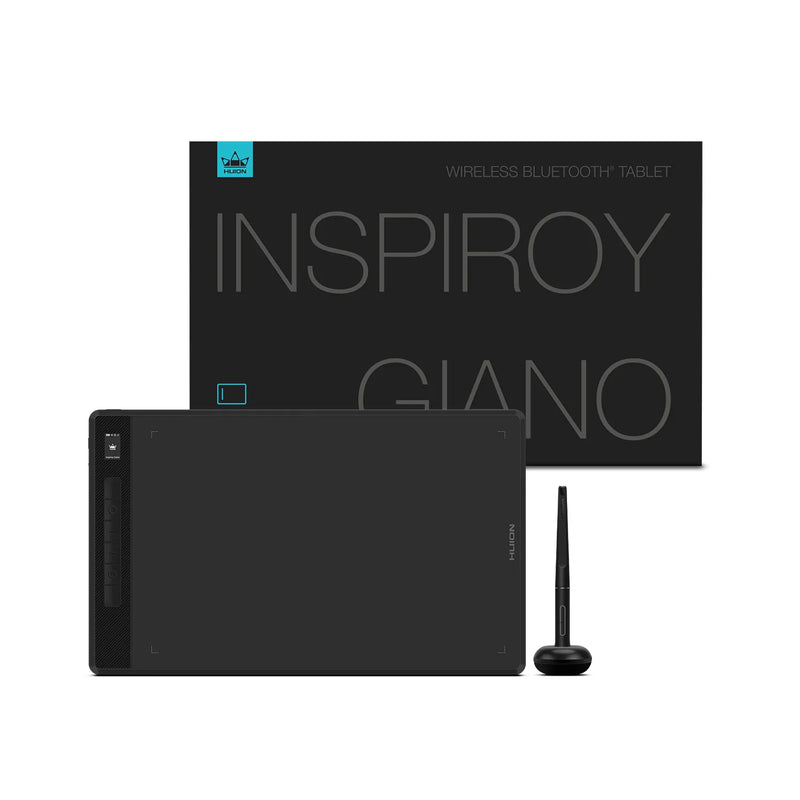 HUION Inspiroy Giano G930L Wireless Graphics Drawing Tablet Bundle with 10 Pack Felt Nibs Bundle with 10 Pack Replacement Nibs