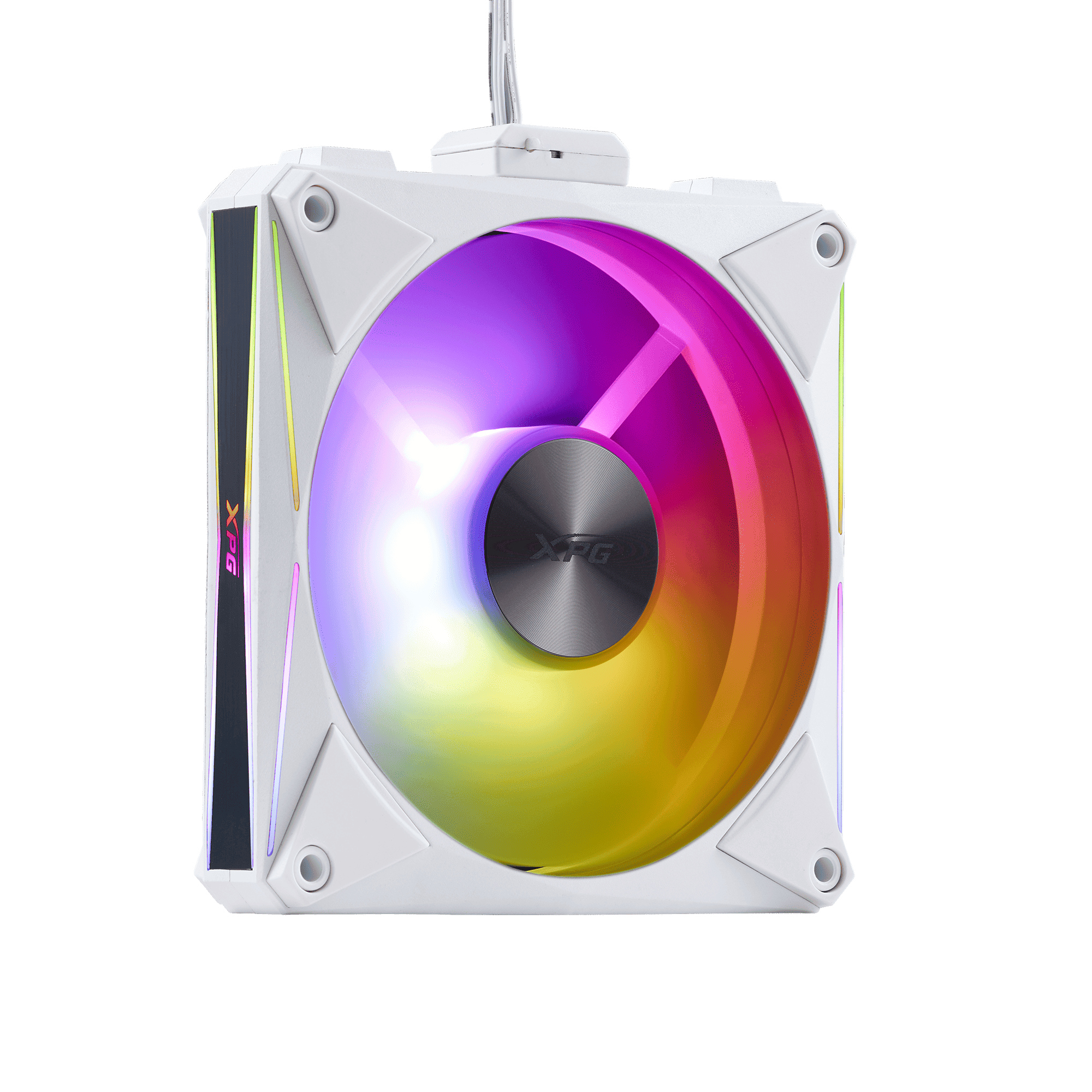 XPG HURRICANE MAG 120 ARGB PWM Magnetic Fan (4‑Pack) – Dual‑Spin Blade, Single‑Cable Daisy‑Chain, 300–2000 RPM, 6‑Pole Quiet Motor