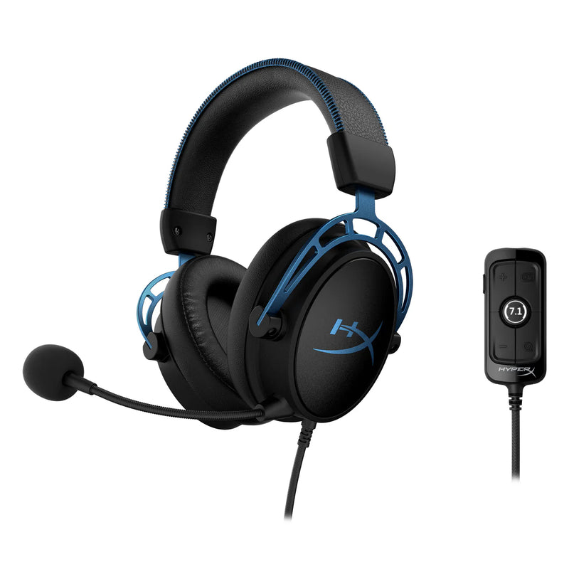 HyperX Cloud Alpha S Gaming Headset – 7.1 Surround Sound, Bass Sliders, Dual Chamber Drivers, Noise-Canceling Mic