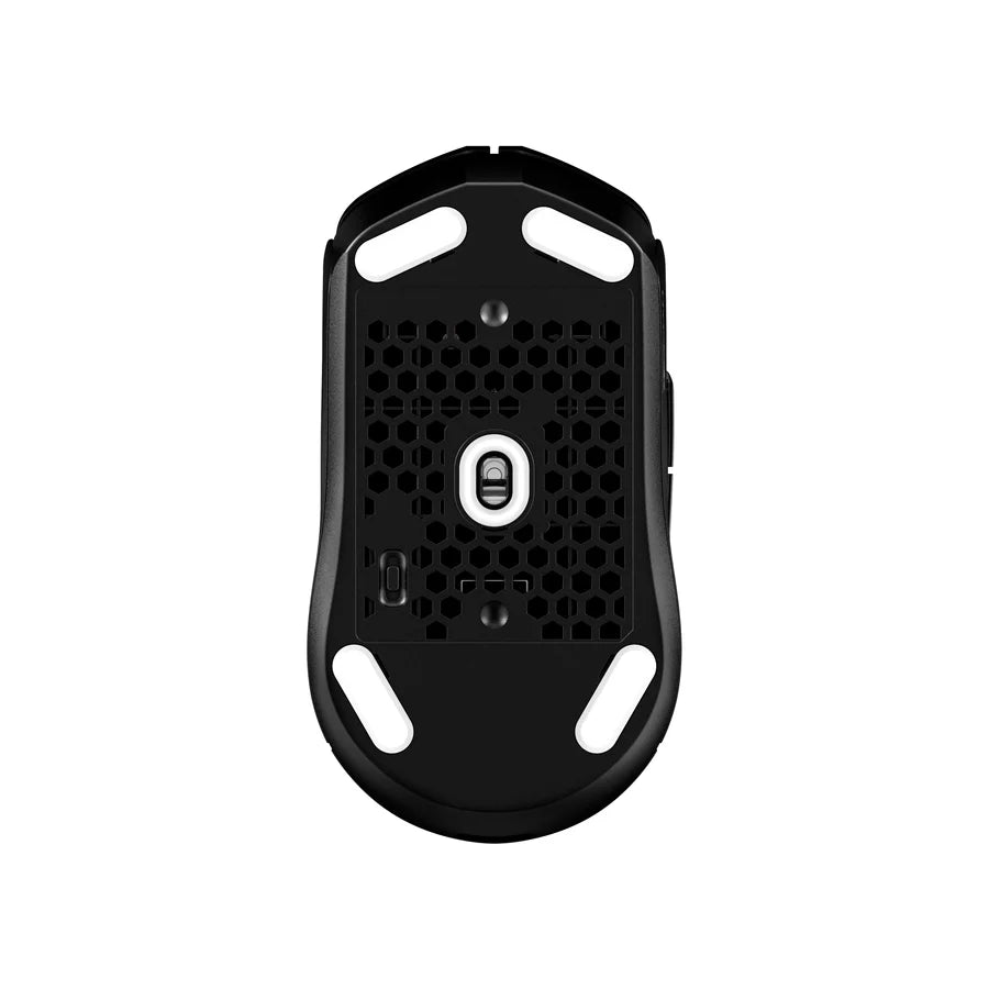 ماوس ألعاب لاسلكي HyperX Pulsefire Haste 2 Core لأجهزة الكمبيوتر، عمر بطارية طويل، خفيف الوزن، مستشعر أساسي مخصص، اتصال لاسلكي مزدوج، أسود 