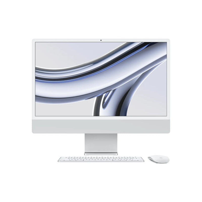 شاشة Apple iMac مقاس 24 بوصة Retina 4.5K مع وحدة معالجة مركزية M3 8-Core ووحدة معالجة رسومات 8-Core - ذاكرة وصول عشوائي سعتها 8 جيجابايت - محرك أقراص SSD سعة 256 جيجابايت (عربي)