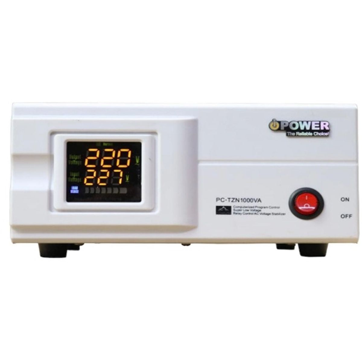 iPower TZN Series AVR Voltage Stabilizer, 1KVA & 2KVA Models, 5-Relay Automatic Voltage Regulator, 105V-270V Input