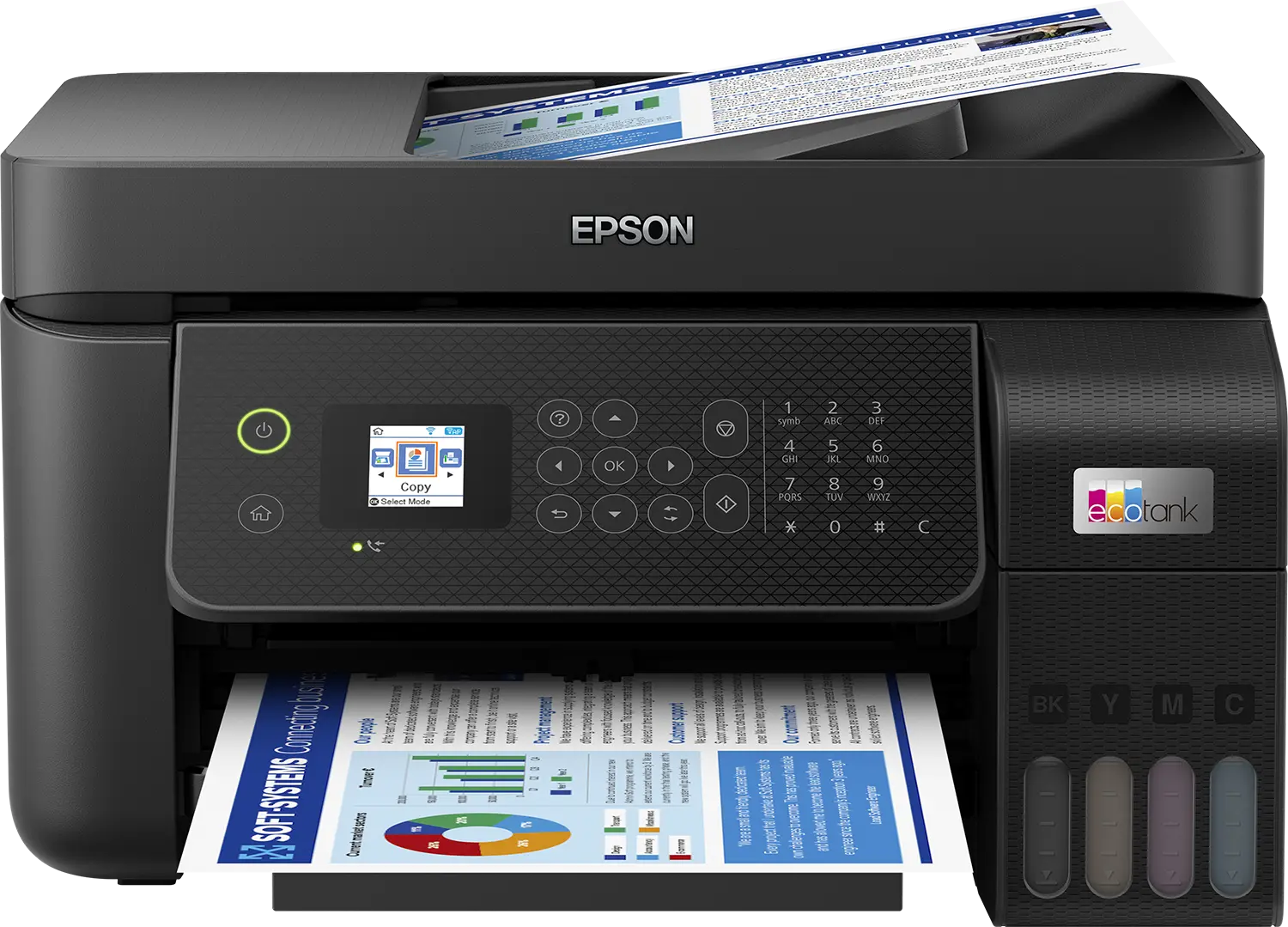Epson EcoTank L5290 A4 All-in-One Ink Tank Printer - Print, Scan, Copy & Fax - Wi-Fi, Wireless Connectivity, Auto Document Feeder, Ultra-Low Cost Cartridge-Free System with High Page Yield