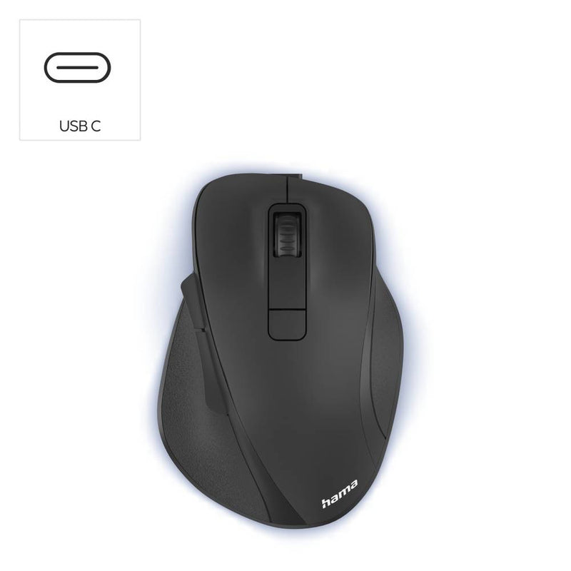 hama 00173032 6-button optical wireless mouse MW-500 Recharge, battery, ergonomic, black