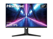 شاشة ألعاب Hisense 27G5F-SE بمقاس 27 بوصة، QHD، IPS سريع، 2560×1440، بتردد 165Hz، وزمن استجابة 1ms GtG، وDisplayHDR 400، وتغطية 98% من sRGB، و90% من DCI-P3، وAMD FreeSync Premium، باللون الأسود