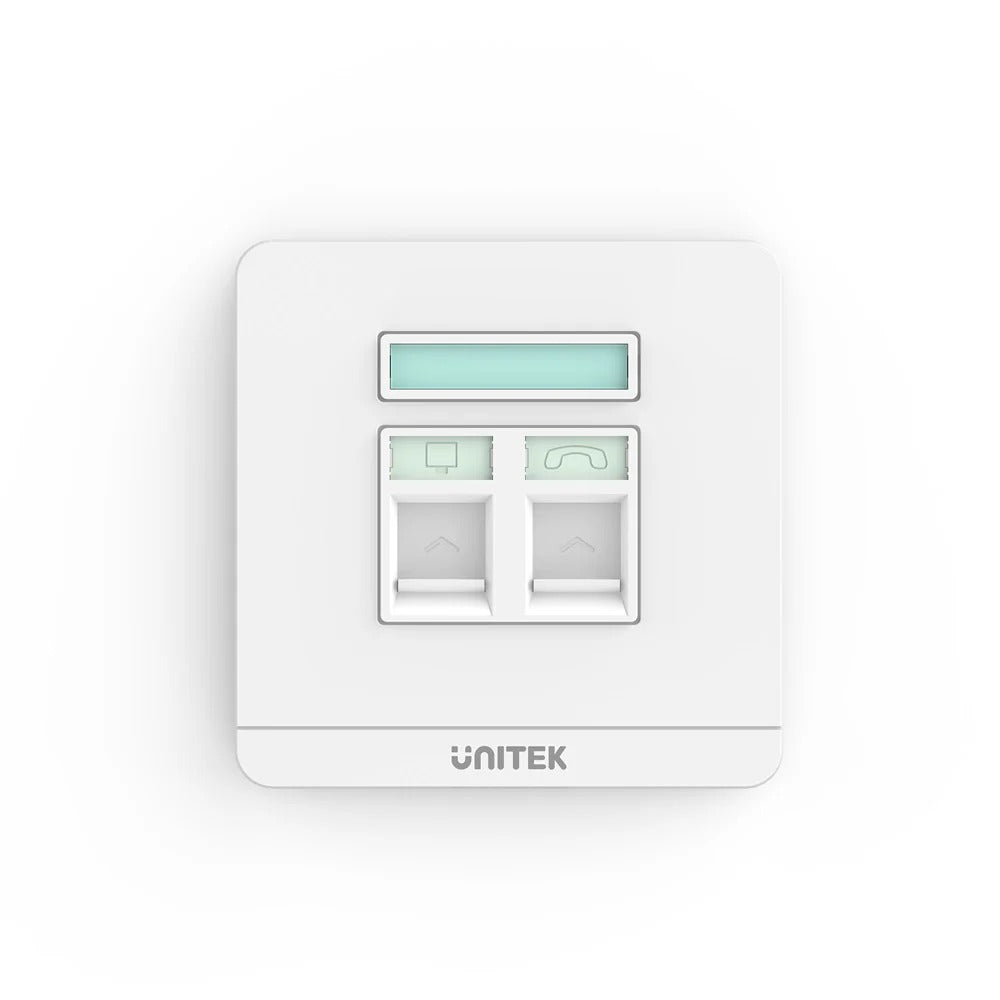 UNITEK Dual RJ45 Ethernet Wall Plate