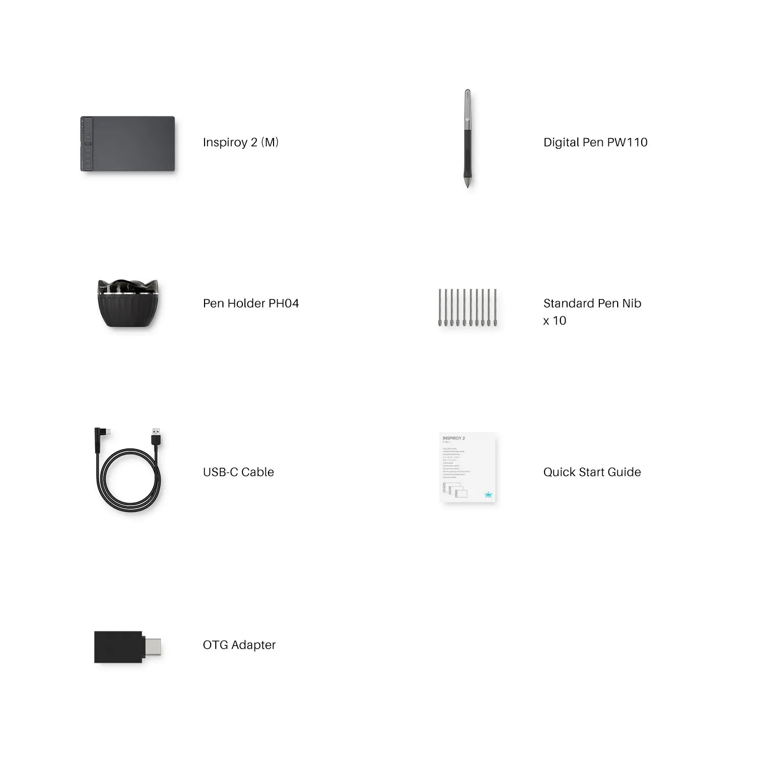 HUION Drawing Tablets Inspiroy 2 M H951P with Scroll Wheel 8 Customized Keys Battery-Free Stylus,Works with Mac, PC & Moible, 9 * 5 inch