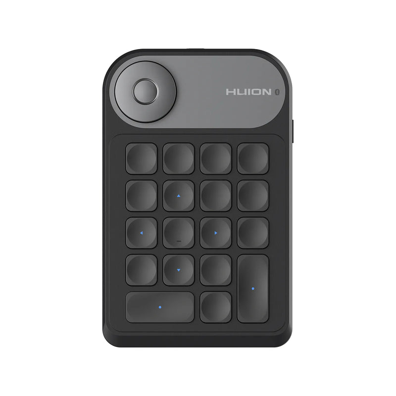 HUION Keydial Mini Bluetooth Programmable Keypad with Dial 5 Keys Anti-ghosting 18 Customized Keys, Wireless Shortcut Keyboard for Drawing Tablet, PC, MacBook, Surface Pro, Laptops